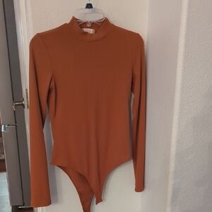 Altar'd State Orange Fitted Bodysuit